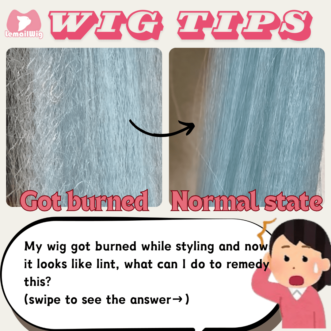 Repairing a burned wig - lemailwigs