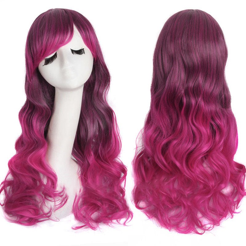 15 Colors Gradient Big Wave Long Curly Hair Cosplay Wigs - G - lemailwigs