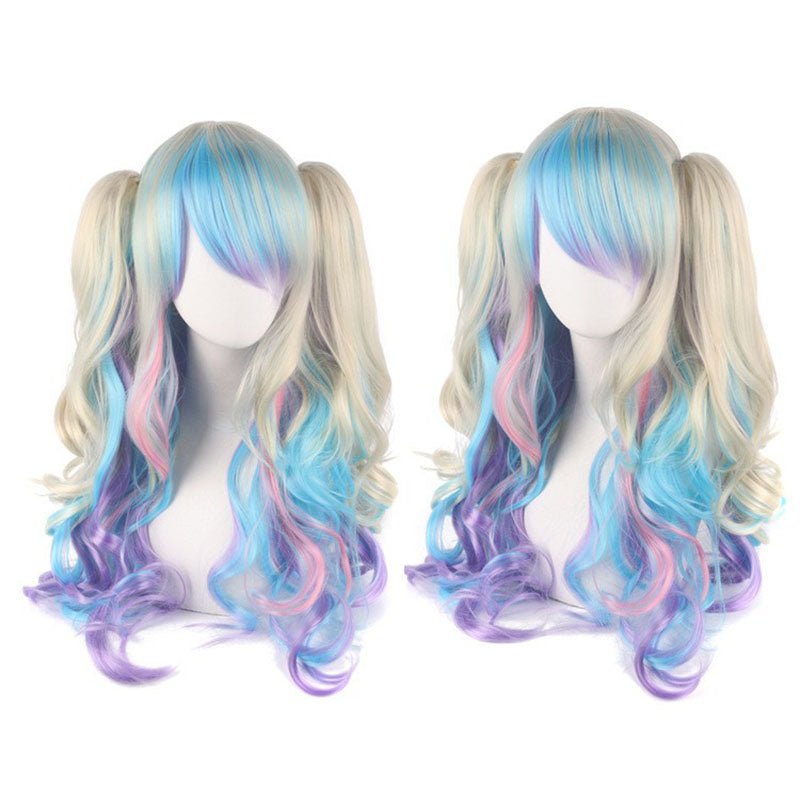 18 Colors Anime Lolita Double Tail Cute Cosplay Wigs - lemailwigs