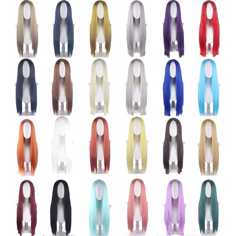 23 Colors 80cm Long Straight Middle Score Cosplay Wigs - lemailwigs
