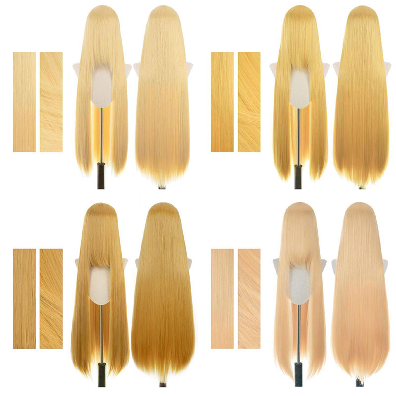 24 Colors Yellow Orange 100cm 32cm Basic Cosplay Wigs