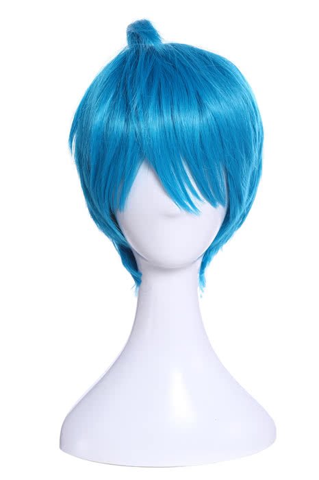 30cm Short Inside Out Joy Light Blue Anime Cosplay Wigs - lemailwigs