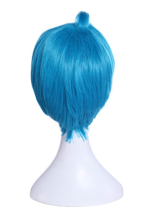 30cm Short Inside Out Joy Light Blue Anime Cosplay Wigs - lemailwigs