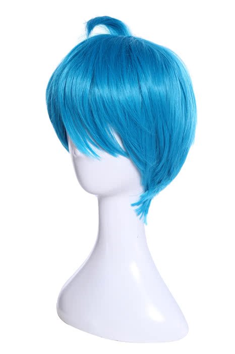 30cm Short Inside Out Joy Light Blue Anime Cosplay Wigs - lemailwigs