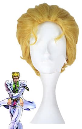 30cm Short JoJo's Bizarre Adventure Kira Yoshikage Gloden Cospaly Wigs - lemailwigs