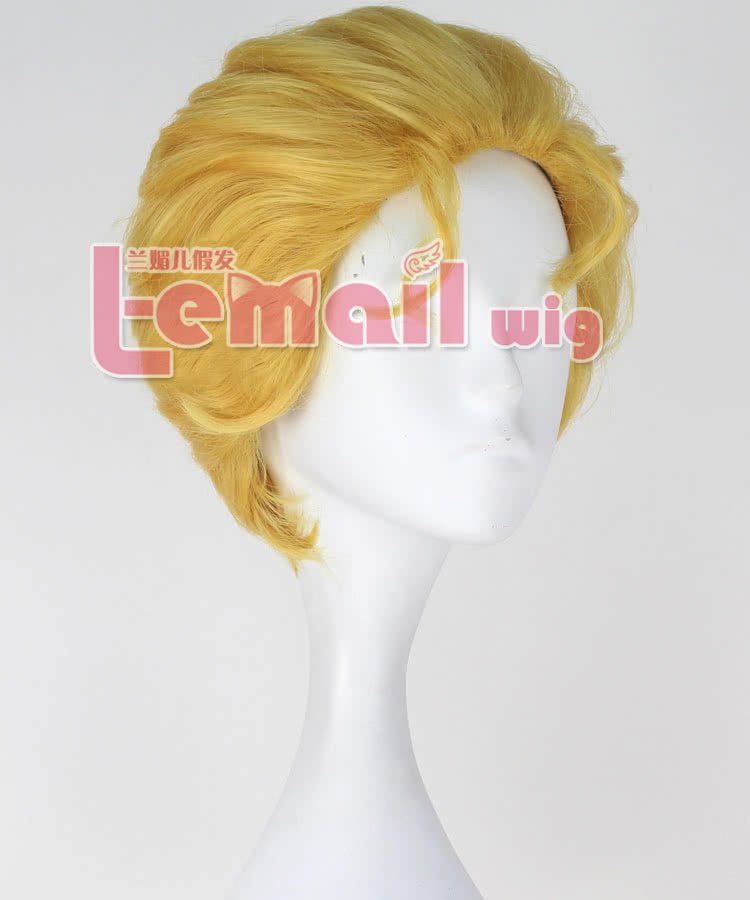 30cm Short JoJo's Bizarre Adventure Kira Yoshikage Gloden Cospaly Wigs - lemailwigs