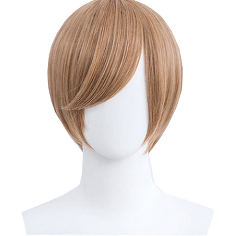 30cm Short Straight Light Blonde Mixed Brown General Anime Cosplay Wigs - lemailwigs