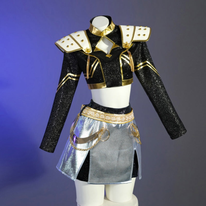 48HR_SHIP_L-email_Wig_Huntrix_Kpop_Demon_Hunter_Zoey_Golden_Black_Cosplay_Costume_And_Wig_Full_Set_1