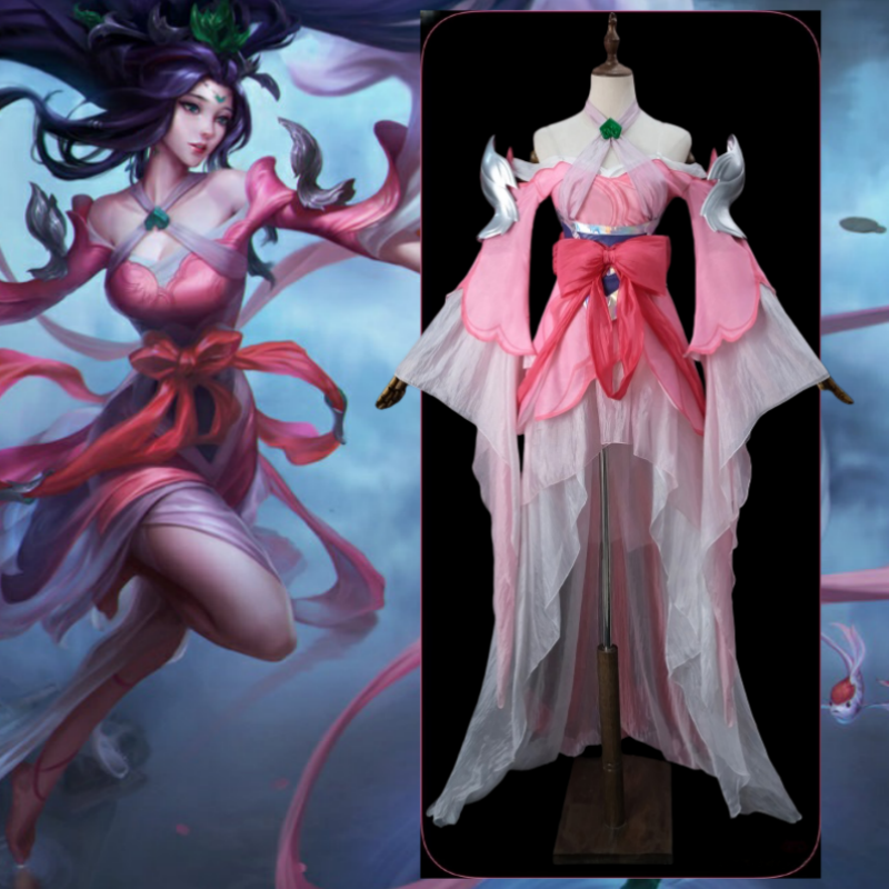 【48HR SHIP】L-email Wig League of Legends Sacred Sword Janna Cosplay Costume