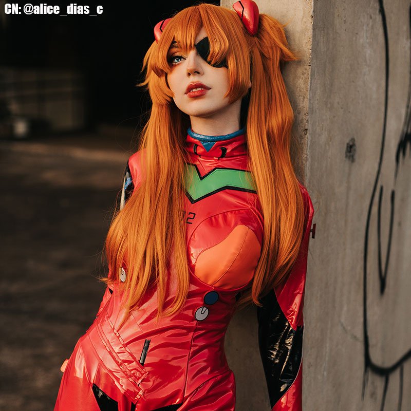 【48HR SHIP】Asuka Langley Soryu Long Orange Cosplay Wig - lemailwigs
