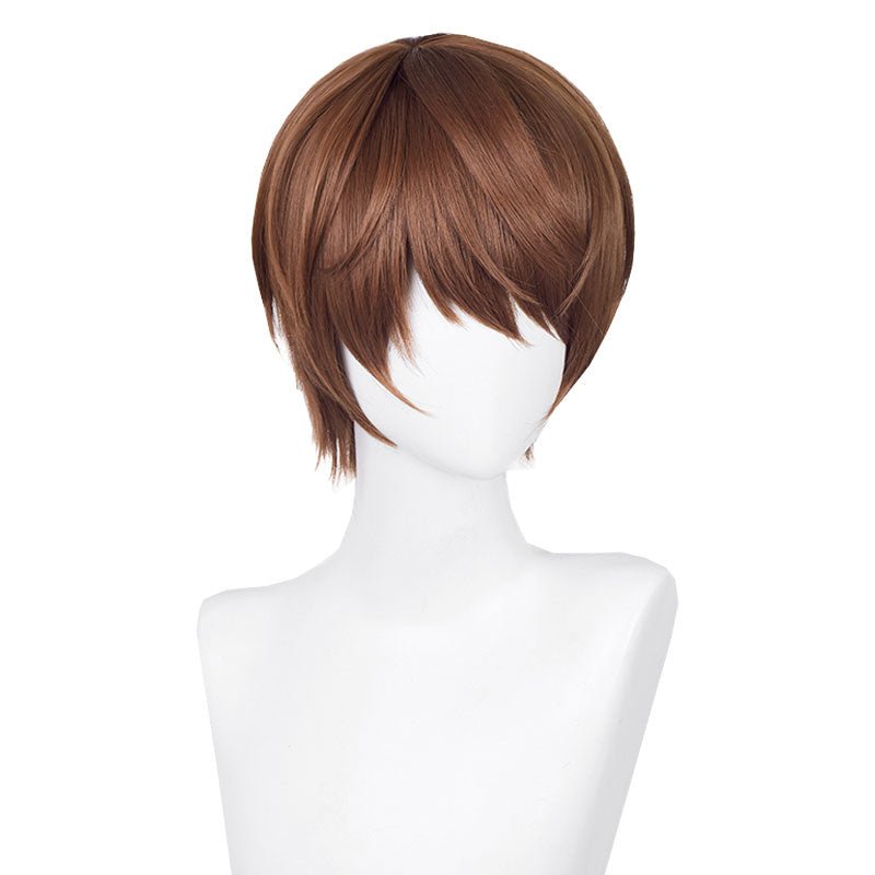 【48HR SHIP】Death Note Light Yagami Short Brown Halloween Cosplay Wig - lemailwigs