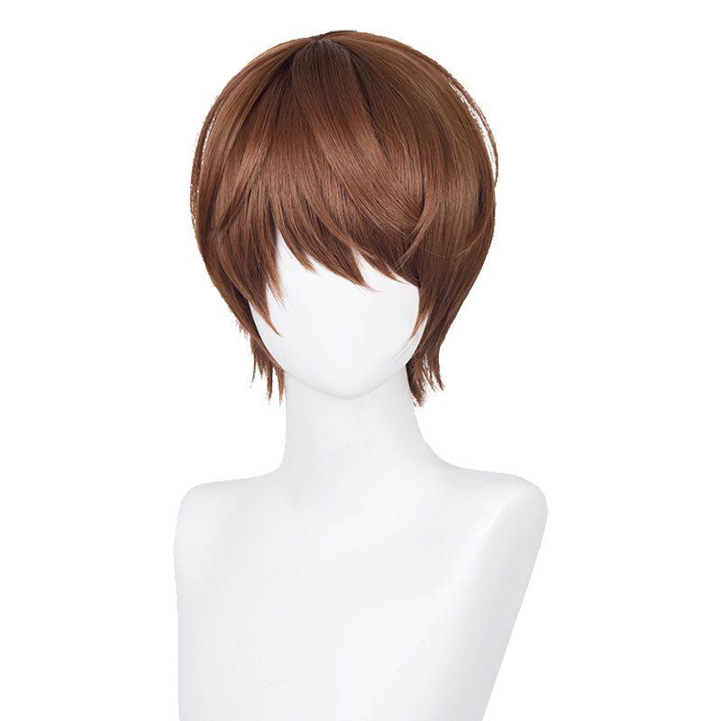 【48HR SHIP】Death Note Light Yagami Short Brown Halloween Cosplay Wig - lemailwigs