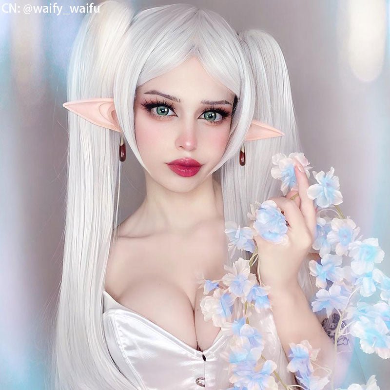 【48HR SHIP】Frieren: Beyond Journey's End Frieren White Cosplay Wig - lemailwigs