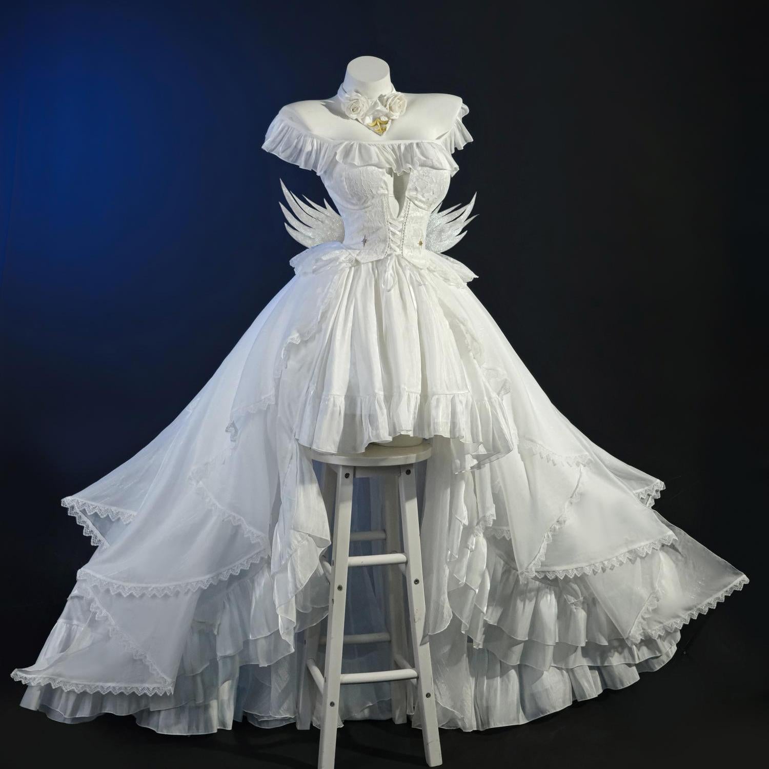 【48HR SHIP】L - email Wig Azur Lane Janus Cosplay Dress Full Set - lemailwigs