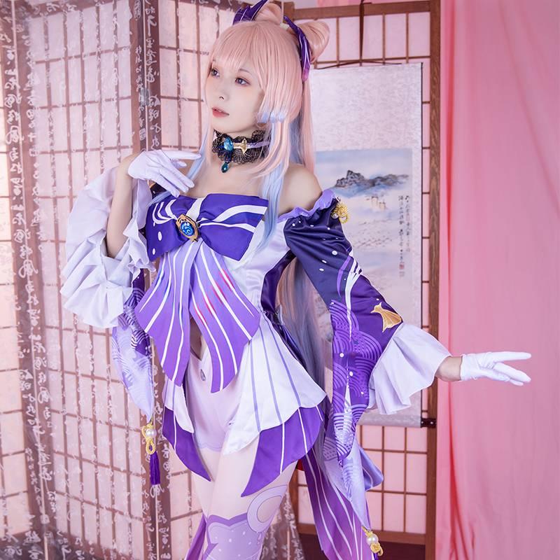 【48HR SHIP】L - email Wig Genshin Impact Sannomiya Kokomi Cosplay Costume - lemailwigs