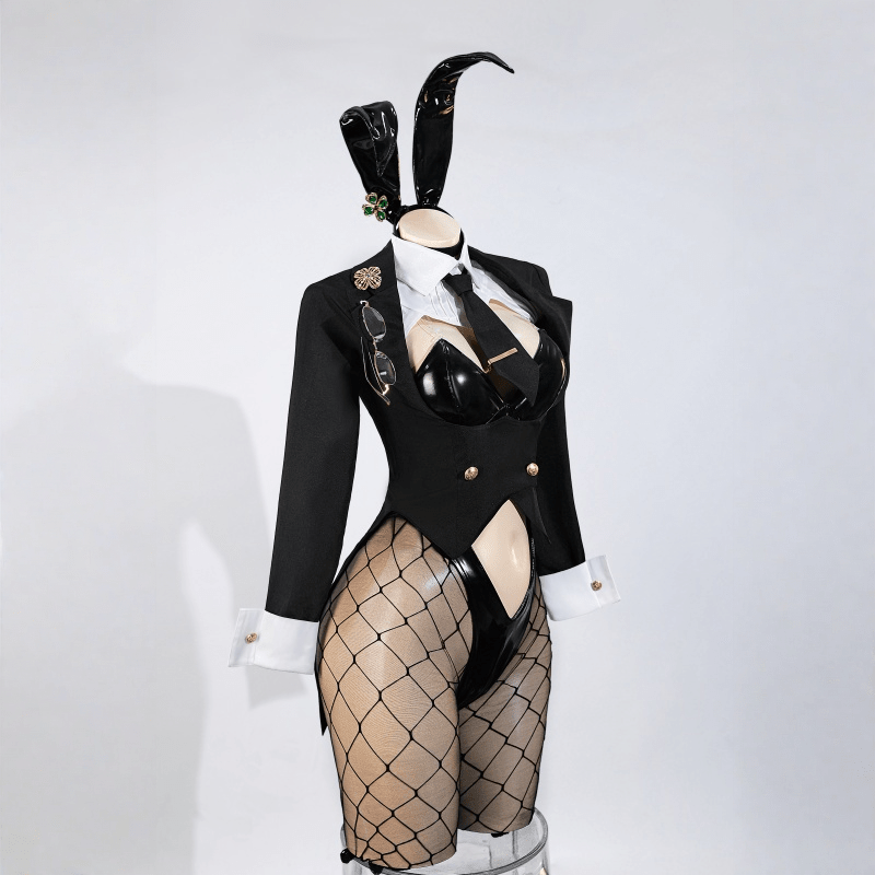 【48HR SHIP】L - email Wig Goddess of Victory: Nikke Ade: Agent Bunny Bobysuit Cosplay Costume - lemailwigs