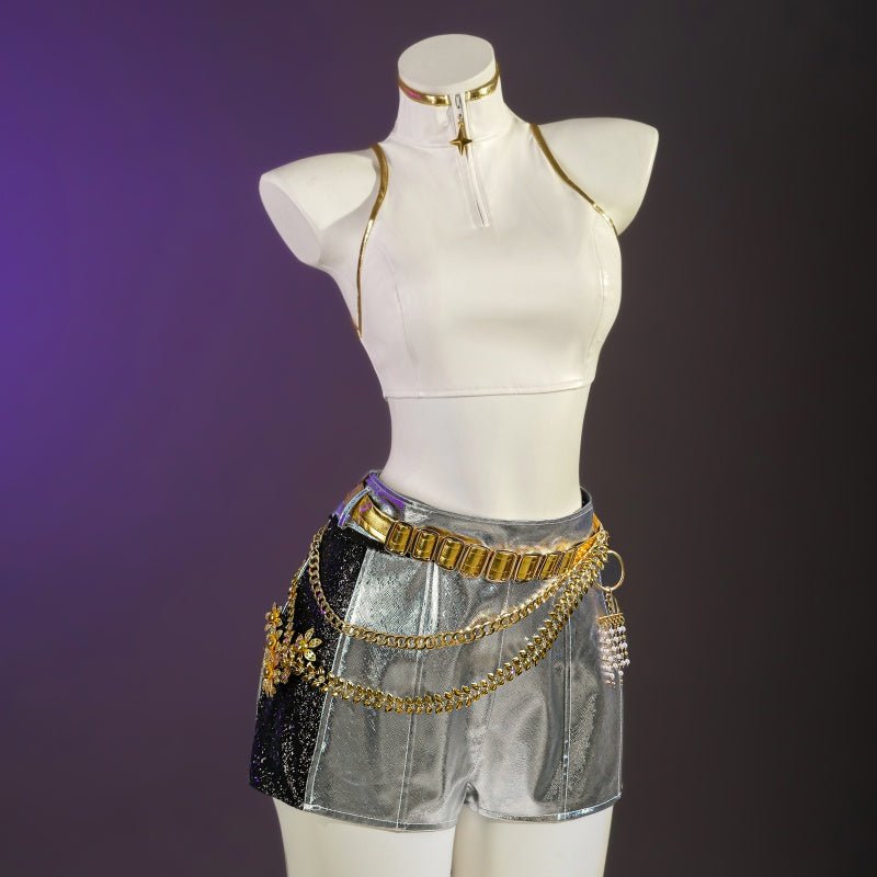 【48HR SHIP】L - email Wig Huntrix Kpop Demon Hunter Rumi Black Golden Cosplay Full Set - lemailwigs