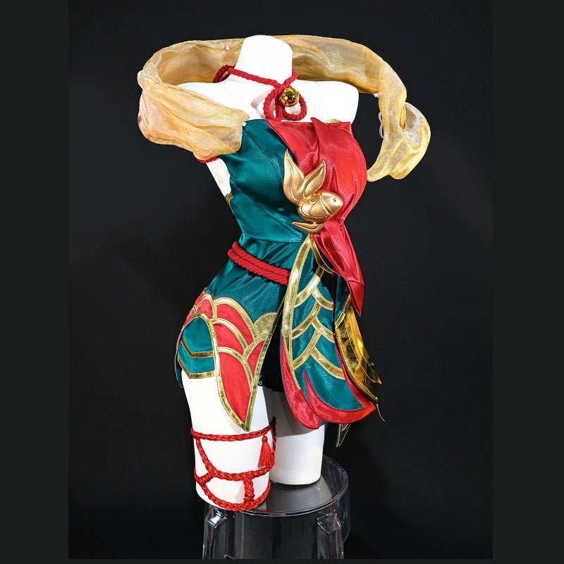 L - email Wig League of Legends After Hours Spirit Blossom Springs Ahri Cosplay Costume And Wig Full Set - lemailwigs