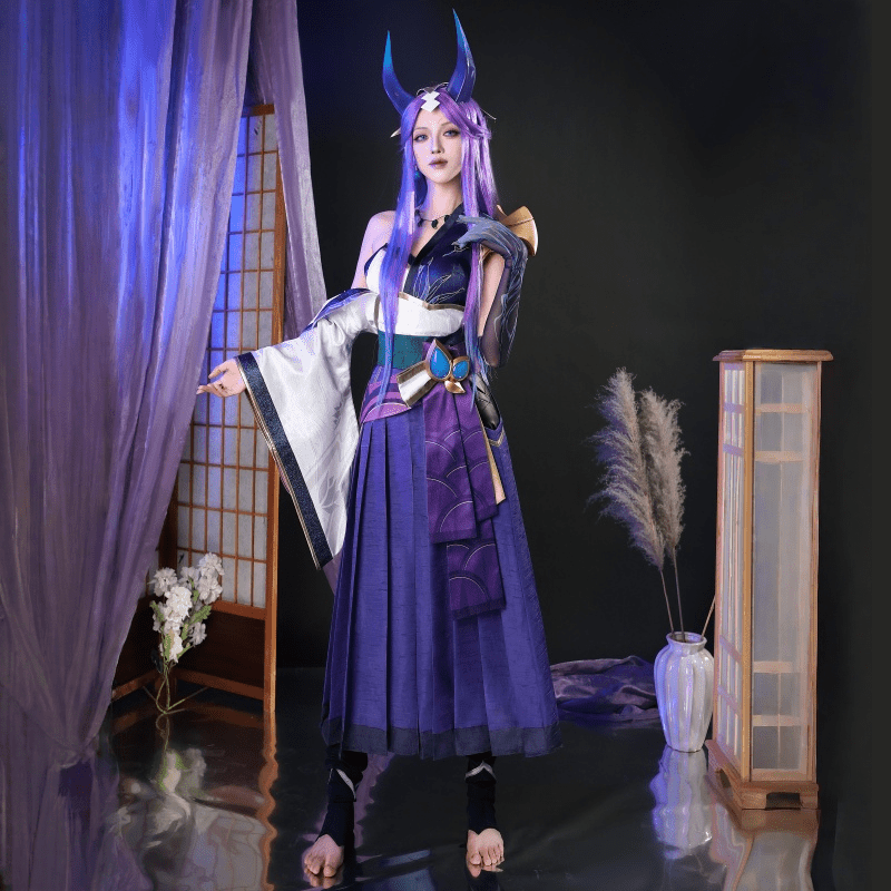 【48HR SHIP】L - email Wig League of Legends Spirit Blossom Irelia Cosplay Costume - lemailwigs
