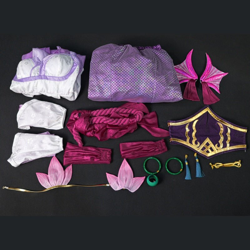 【48HR SHIP】L - email Wig League of Legends Splendid Staff Nami Cosplay Costume - lemailwigs