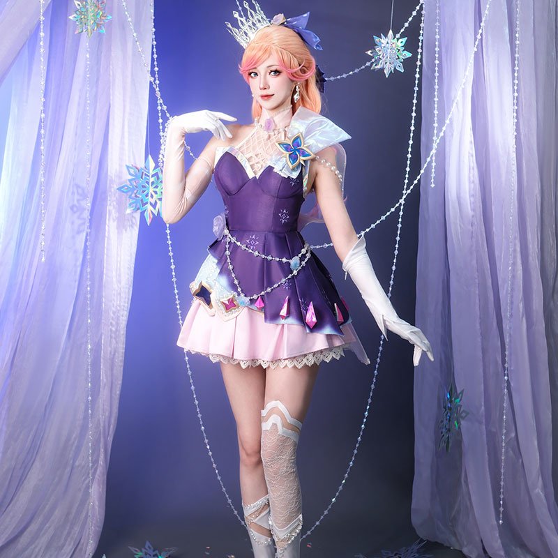 【48HR SHIP】L - email Wig LOL League of Legends Prestige Crystal Rose Lux Cosplay Costume Wig Kit - lemailwigs