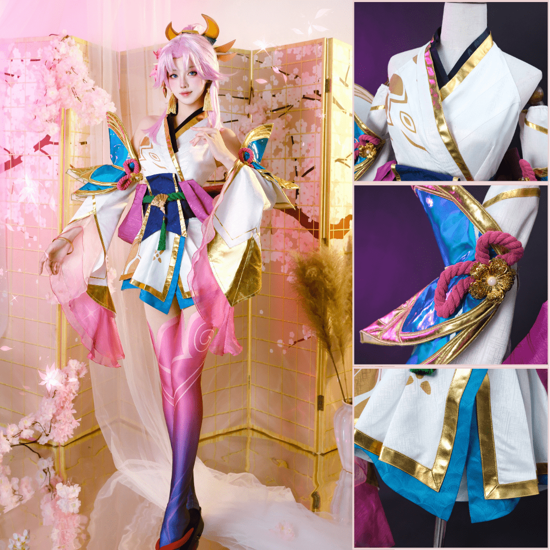 【48HR SHIP】L - email Wig Prestige Spirit Blossom Lux Cosplay Costume LOL Outfit - lemailwigs