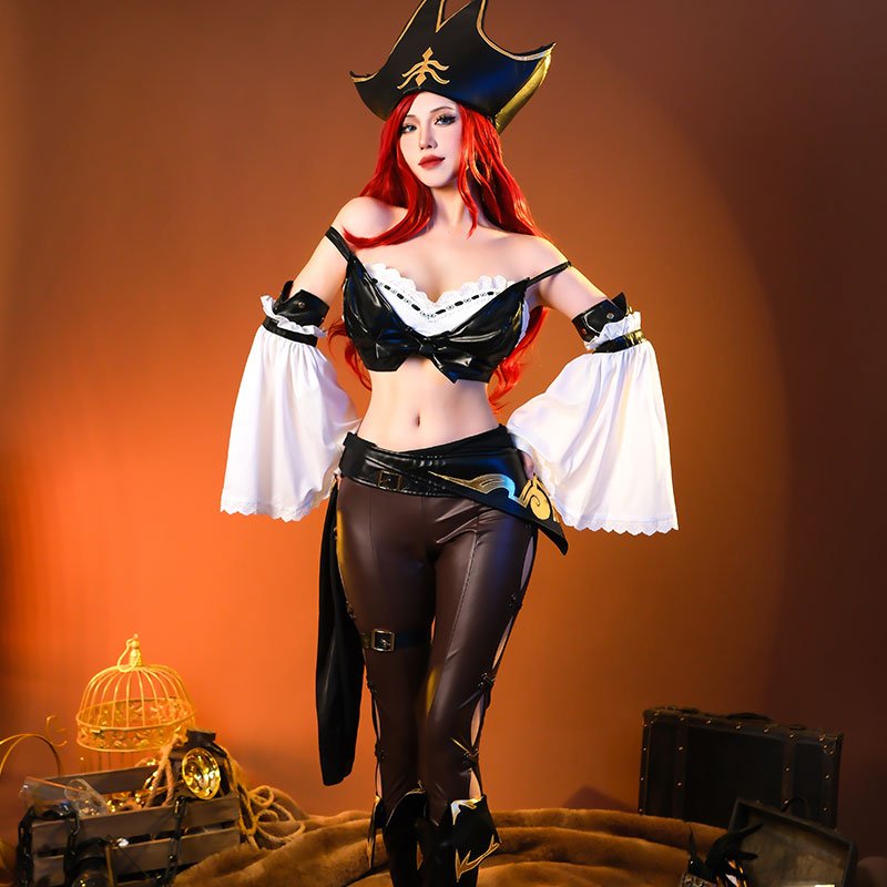 【48HR SHIP】Lemail Wig LOL Miss Fortune Cosplay Costume - lemailwigs