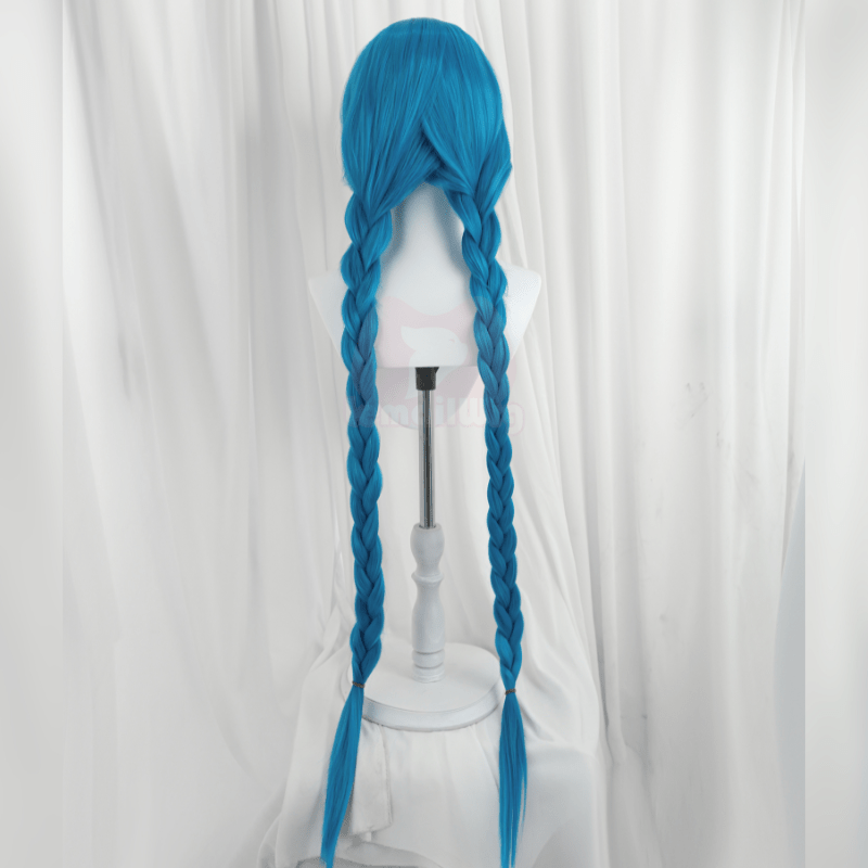 【48HR SHIP】Lemailwig LOL Jinx 130cm Long Blue Color Straight Cosplay Wig - lemailwigs