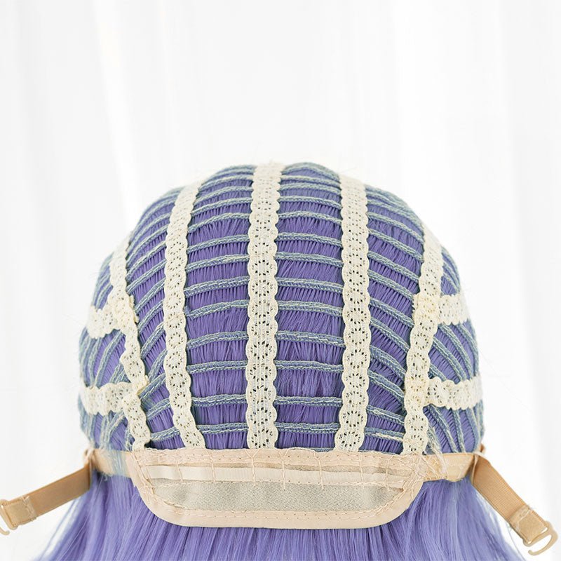 【48HR SHIP】LOL Battle Bat Xayah Purple Cosplay Wig - lemailwigs