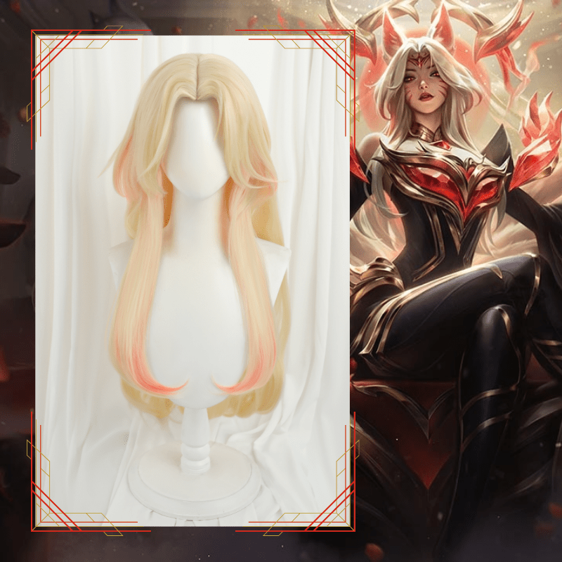【48HR SHIP】LOL League of Legends Immortalized Legend Ahri White Cosplay Wig - lemailwigs