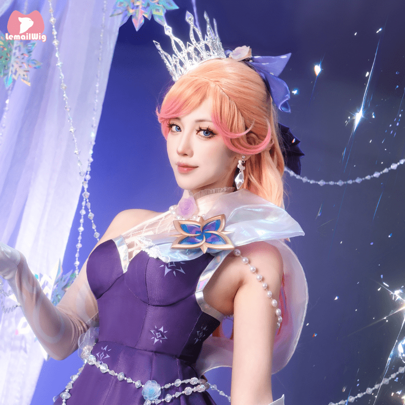 【48HR SHIP】LOL Prestige Crystal Rose Lux Cosplay Wig - lemailwigs