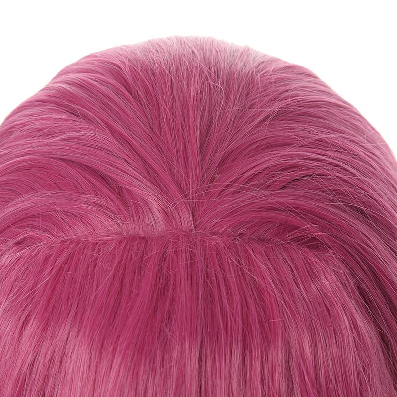 【48HR SHIP】LOL Spirit Blossom Ahri Long Curly Pink Gradient Cosplay Wigs With Ears - lemailwigs