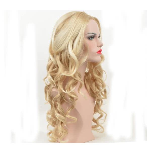 60cm Long Blonde Women Hair Curly Sweet Fashion Cosplay Wigs - lemailwigs