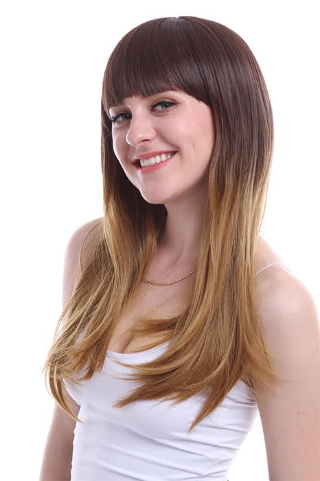 60cm Long Mixed Color Straight Fade Hair Cosplay Wigs zy119 - lemailwigs