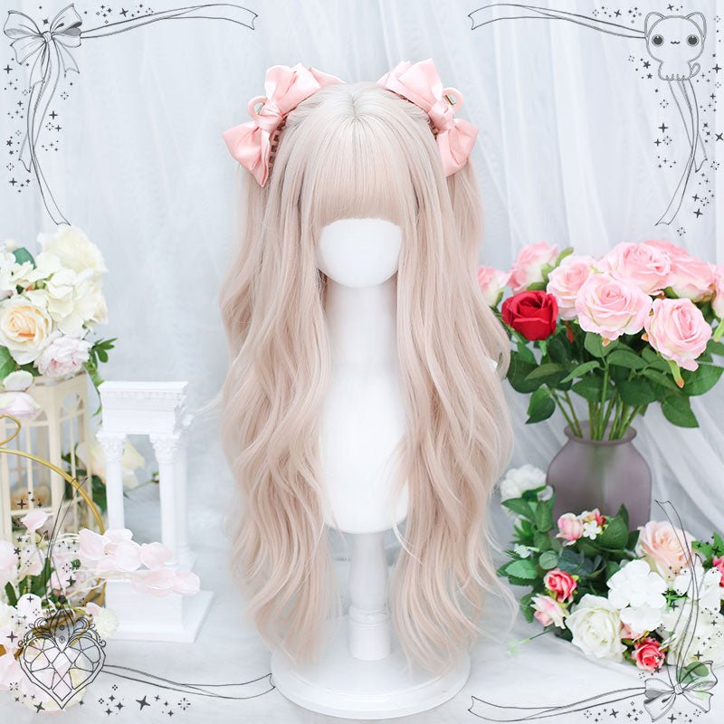 75cm Light Pink Long Curly Lolita Wig - lemailwigs