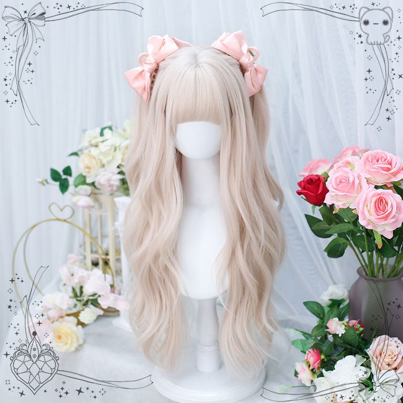 75cm Light Pink Long Curly Lolita Wig - lemailwigs