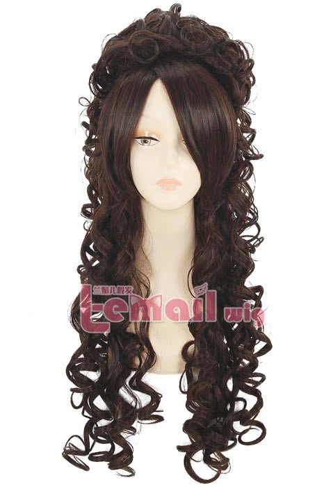 80cm Long Brown Marie Antoinette Movie Cosplay Wigs - lemailwigs