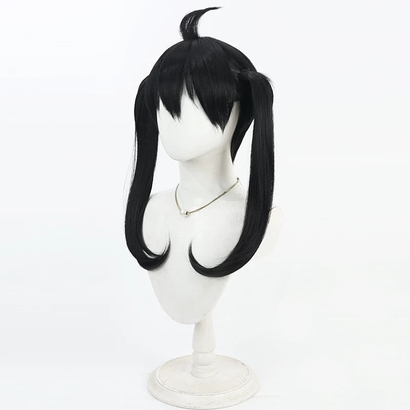 FireForceKotatsuTamakiLongStraightPonytailBlackCosplayWigs_3