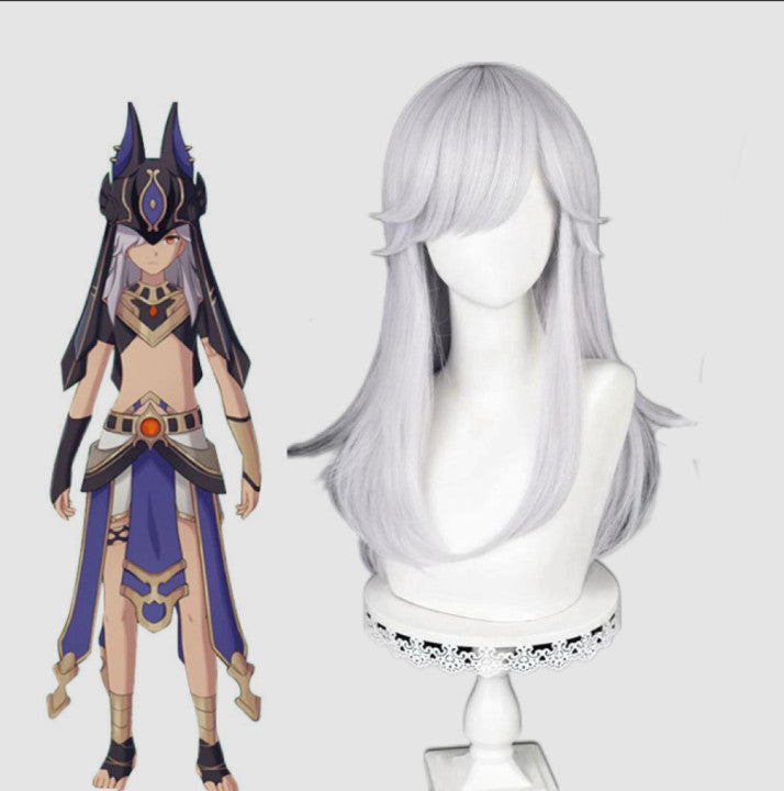 Genshin Impact Sumeru Cyno Silver Cosplay Wigs