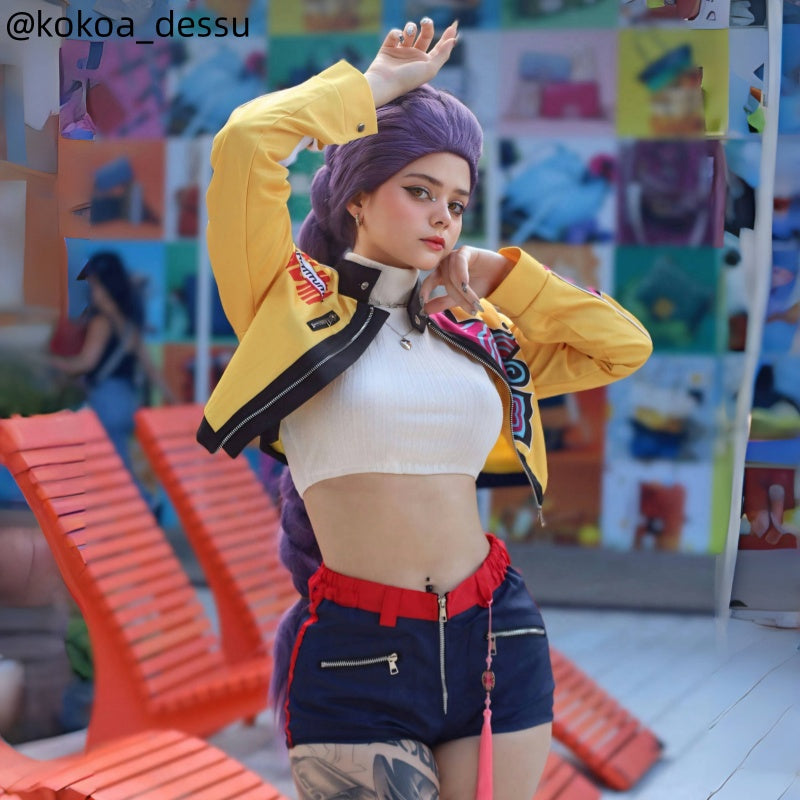 【In Stock】L-email Wig Anime Movie Huntrix Kpop Demon Hunter Rumi Cosplay Costume & Wig Full Set