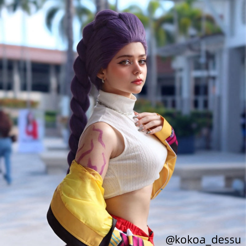 【In Stock】L-email Wig Anime Movie Huntrix Kpop Demon Hunter Rumi Cosplay Costume & Wig Full Set