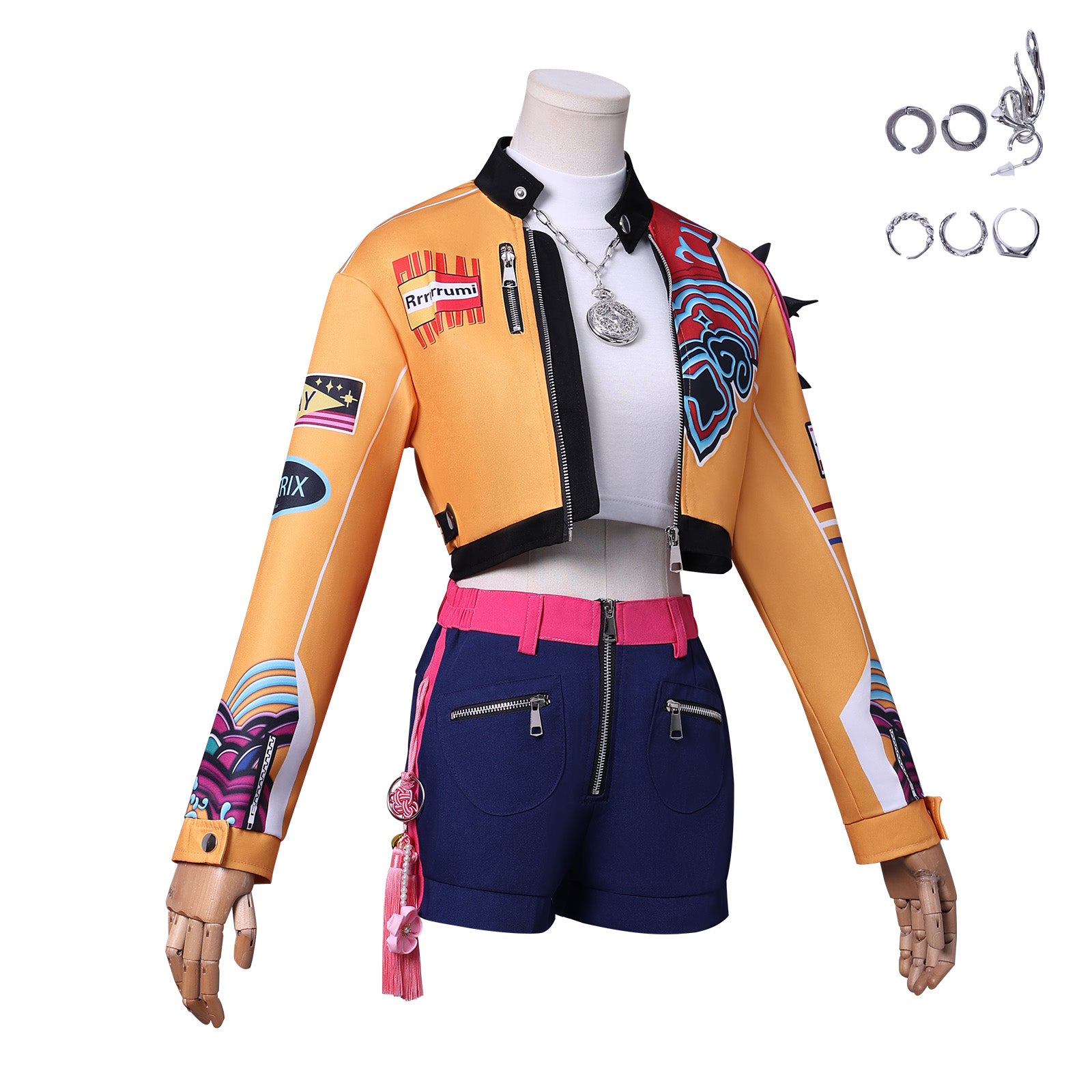 【In Stock】L-email Wig Anime Movie Huntrix Kpop Demon Hunter Rumi Cosplay Costume & Wig Full Set