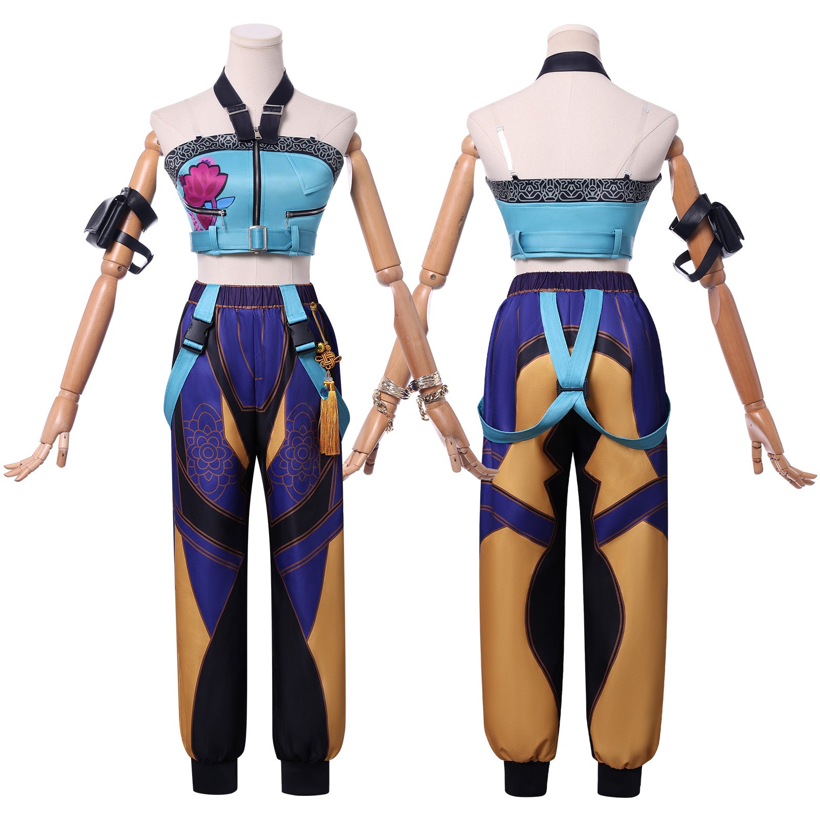 【In Stock】L-email Wig Huntrix KPOP Demon Hunter ZOEY Cosplay Costume And Wig Full Set06