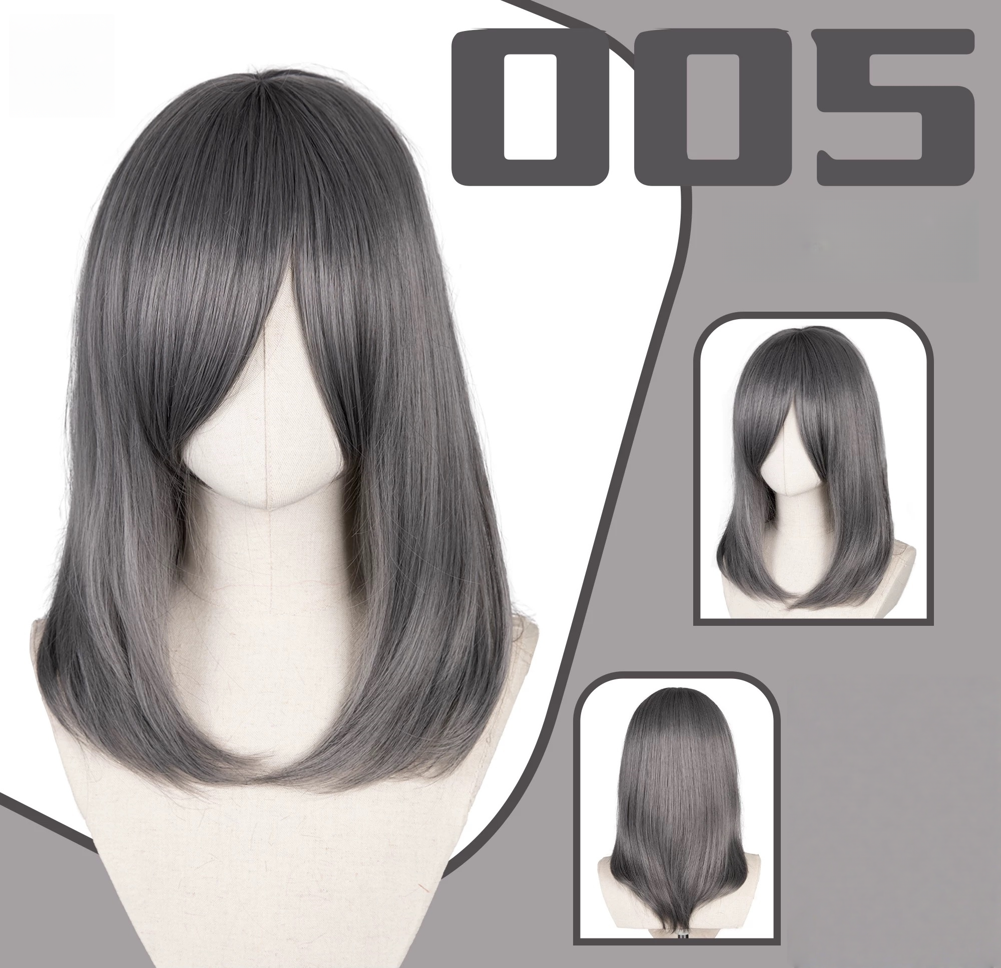 L-email_Wig_24_Colors_Black_White_Gray_Brown_40cm_General_Cosplay_Wigs