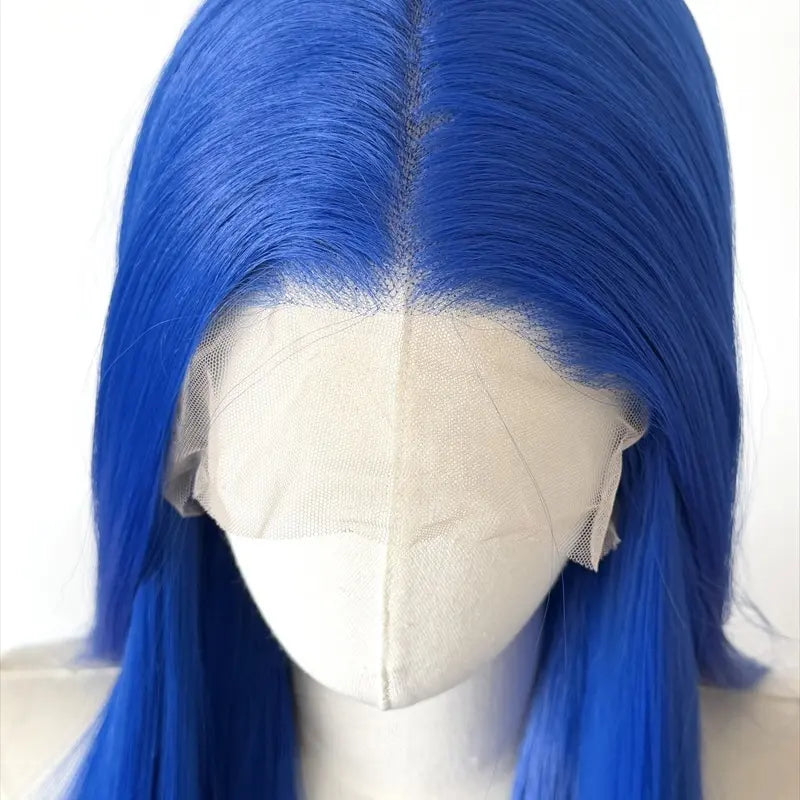L-email Wig 80cm Klein Blue Front Lace Cosplay Wig