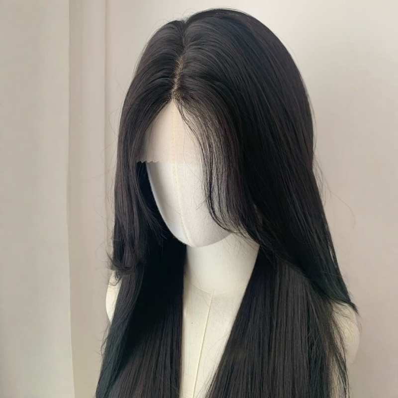 L-emailWigDarkBrownLongStraightFrontLaceWig_2