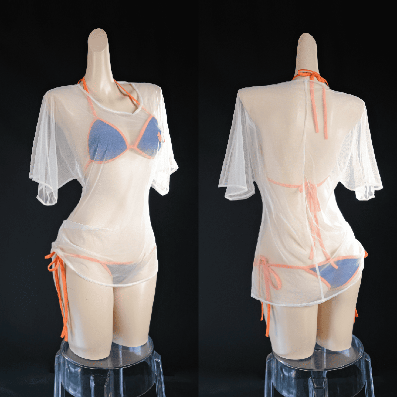L-email Wig FGO Tamamo No Mae Swimsuit Sexy Bikini Cosplay Costume