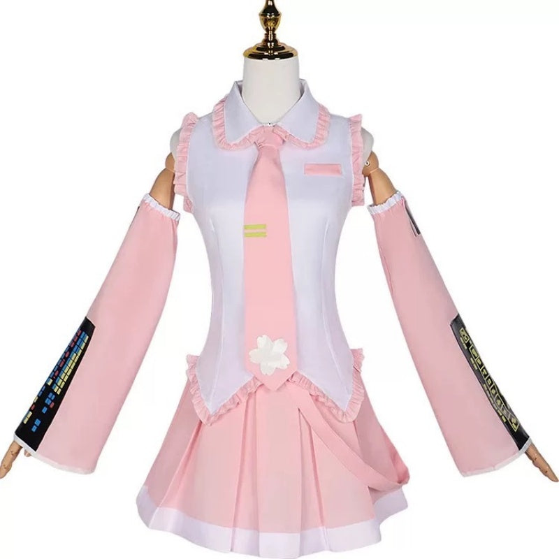 L-emailWigHatsuneMikuSakuraMikuPinkFullSetHalloweenCosplayCostume_1