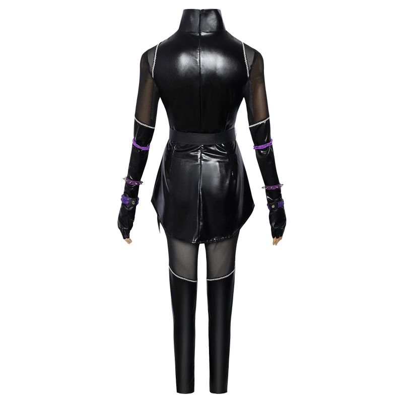 L-emailWigHuntrXKpopDemonHunterMiraBlackLeatherCombatCosplayCostumeAndWigFullSet_7