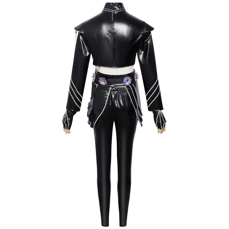 L-emailWigHuntrXKpopDemonHunterRumiBlackLeatherCombatCosplayCostume_8